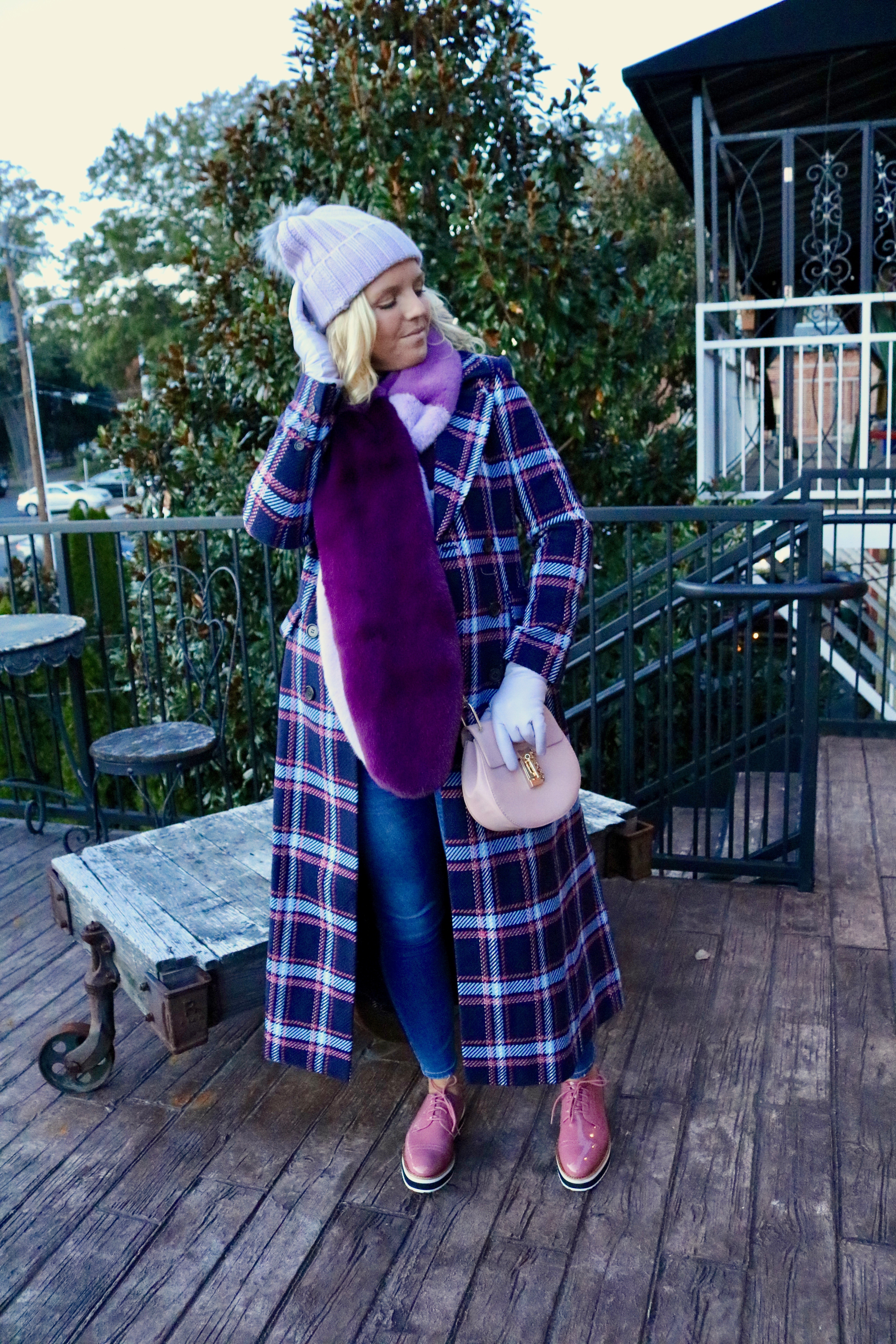 Pink & Purple // Plaid Coat